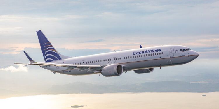 COPA Airlines Boeing 737 Max 9 photographed in the Republic of Panama on 1 September 2018 by Chad Slattery from Wolfe Air Aviation Learjet 25B.