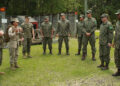 Marines with the Brazilian Marine Corps conduct a tour of Marine Corps Recruit Depot Parris Island S.C., June 8, 2023. The focus of the Brazilian Marines touring Parris Island is to educate the group on the processes of training to bring back to their own branch of service. (U.S. Marine Corps photo by Lance Cpl. Sarah Grawcock)