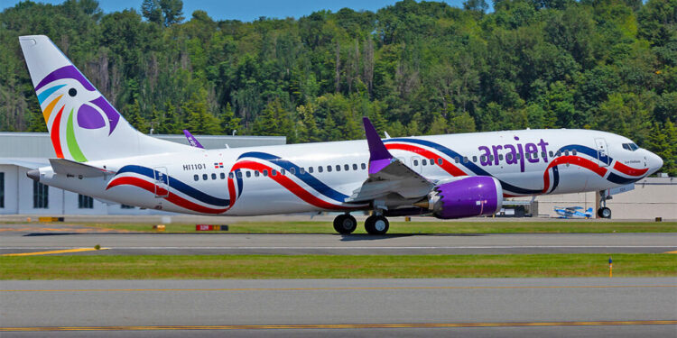 Arajet 10th 737-8 (HI1101) Delivery - June 10, 2024.