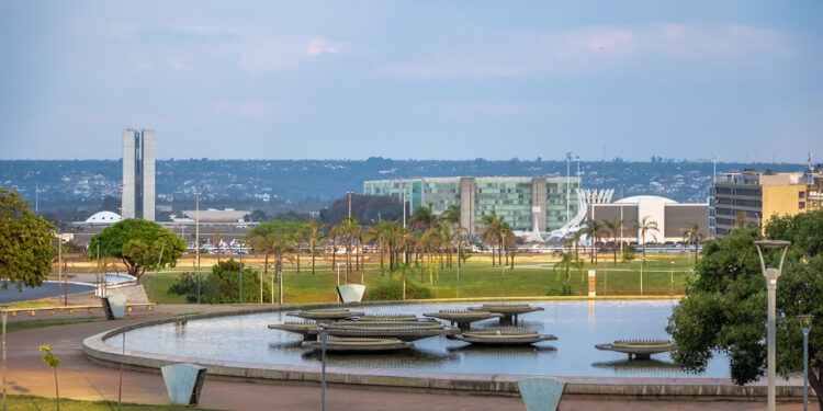 Brasilia TV Tower Fountain at Burle Marx Garden Park - Brasilia, Distrito Federal, Brazil